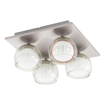 Eglo - Vaihtolasi kattokruunulle ja kattovalaisimelle ROMAGNESE halkaisija 5,5 cm inner/maitomainen