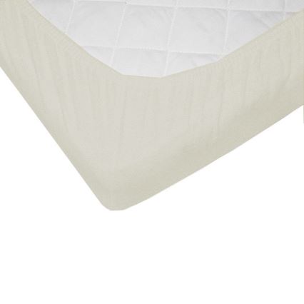EKO - Vedenpitävä lakana kuminauhalla JERSEY 120x60 cm beige