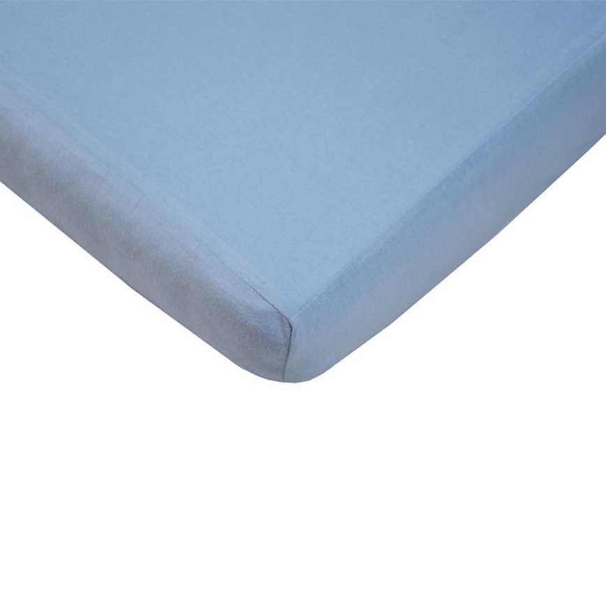 EKO - Vedenpitävä lakana kuminauhalla JERSEY 120x60 cm sininen