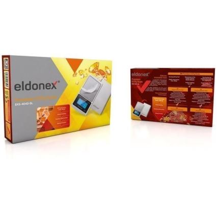 ELDONEX EKS-4040-SL - Tarkka vaaka 2xCR2032 hopea