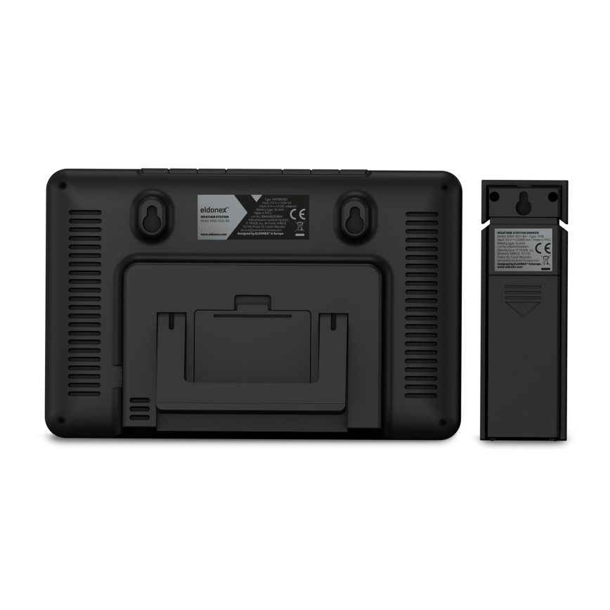 ELDONEX EWS-1010-BK - Sääasema LCD-näytöllä 2xAAA musta