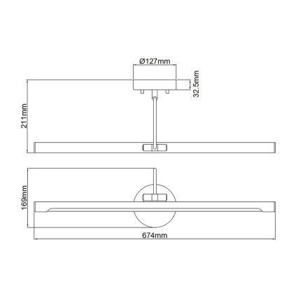 Elstead ALTON-PL-L-BLK-LED kuvavalo ALTON 10W/230V musta