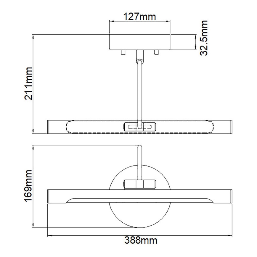 Elstead ALTON-PL-S-BB - LED-kuvavalo ALTON LED/6W/230V kulta