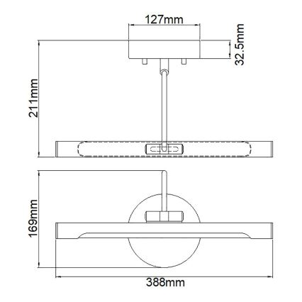 Elstead ALTON-PL-S-BLK - LED-kuvavalo ALTON LED/6W/230V musta