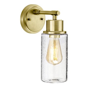 Elstead BATH-MORVAH1-BB - Kylpyhuoneen seinävalaisin MORVAH 1xE27/60W/230V IP44 gold