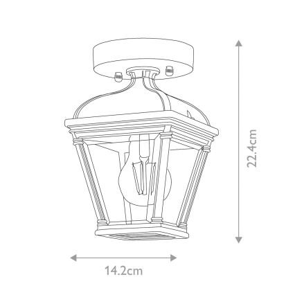 Elstead - Ulkokattovalaisin BAYVIEW 1xE27/60W/230V IP44 musta
