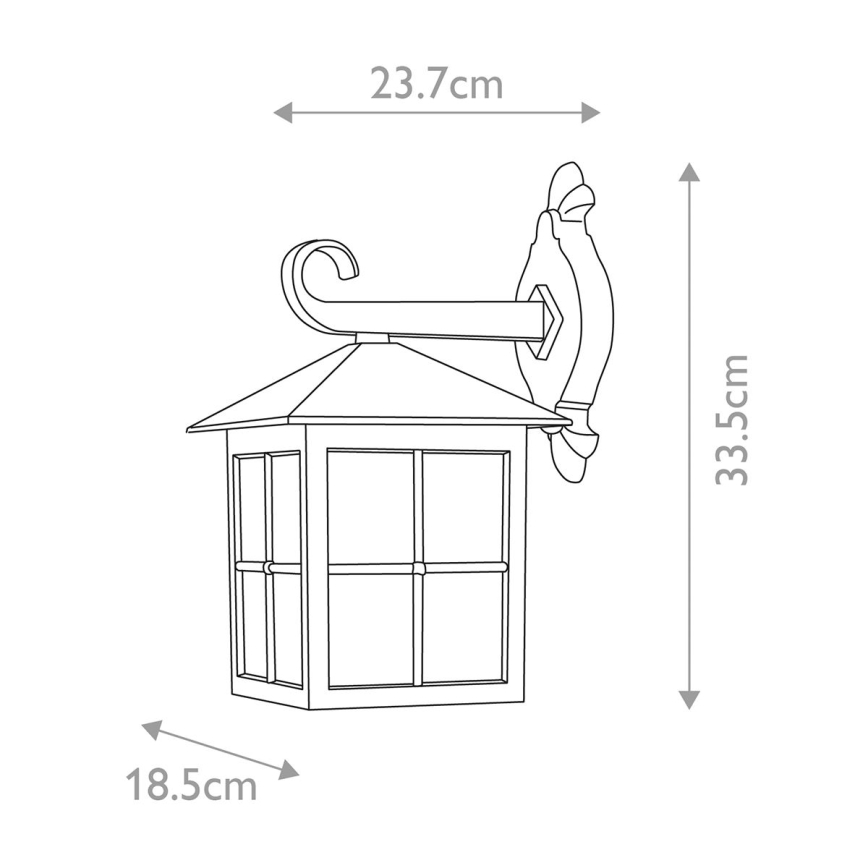 Elstead BL18-BLACK - Ulkoseinävalaisin WINCHESTER 1xE27/100W/230V IP43