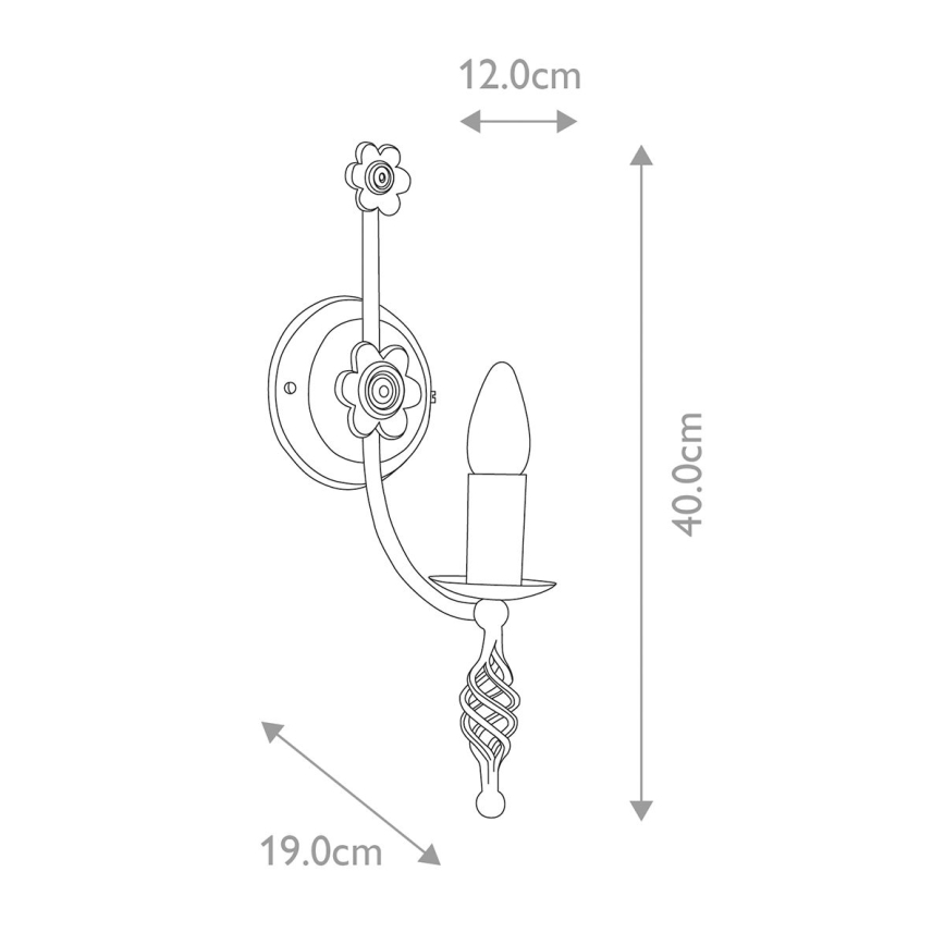 Elstead - Seinävalaisin BELFRY 1xE14/60W/230V