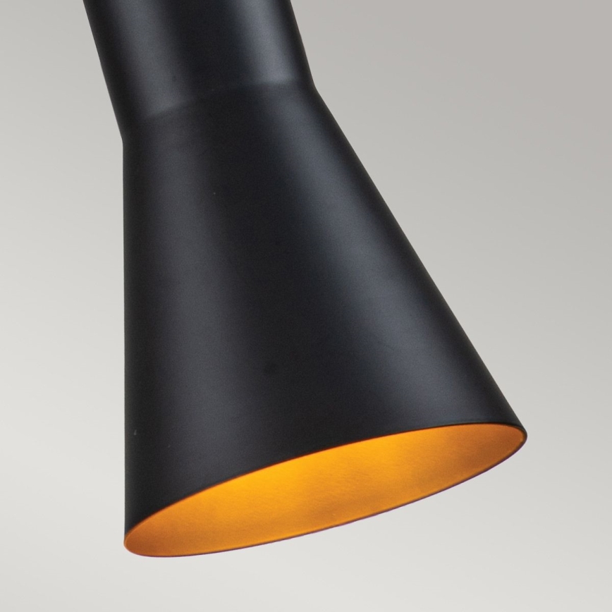 Elstead - Kattokruunu johdossa ETOILE 1xE27/60W/230V halkaisija 13,3 cm musta