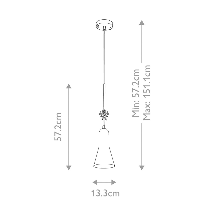 Elstead - Kattokruunu johdossa ETOILE 1xE27/60W/230V halkaisija 13,3 cm musta