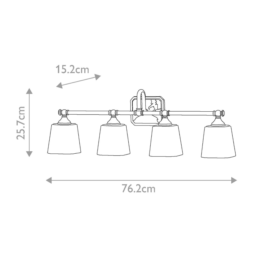 Elstead FE-CONCORD4-BATH - LED Kylpyhuoneen seinävalaisin CONCORD 4xG9/3W/230V IP44