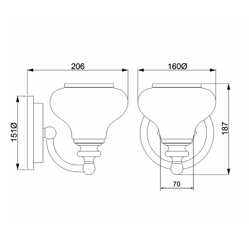 Elstead HK-AINSLEY1-BATH - LED Kylpyhuoneen seinävalaisin AINSLEY 1xG9/3W/230V IP44