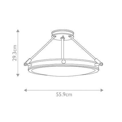 Elstead HK-COLLIER-SF-M - Pinta-asennettava kattokruunu COLLIER 4xE14/60W/230V