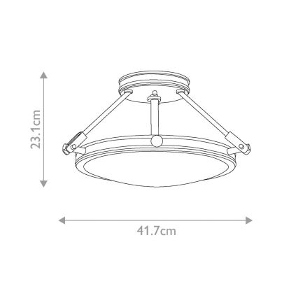 Elstead HK-COLLIER-SF-S - Pinta-asennettava kattokruunu COLLIER 3xE14/60W/230V