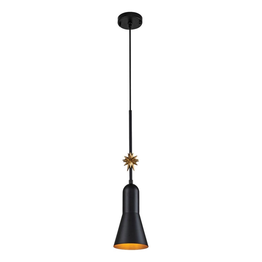 Elstead - Kattokruunu johdossa ETOILE 1xE27/60W/230V halkaisija 13,3 cm musta