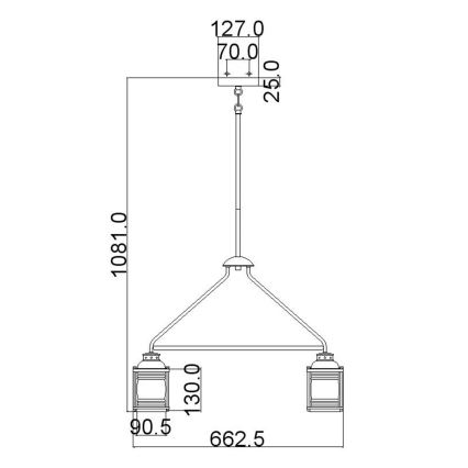 Elstead KL-ASHLANDBAY-5P - Ulkokattokruunu ASHLAND 5xE27/60W/230V IP44