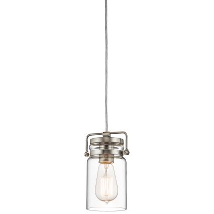 Elstead KL-BRINLEY-MP-NI - Kattokruunu narulla BRINLEY 1xE27/60W/230V mattakromi