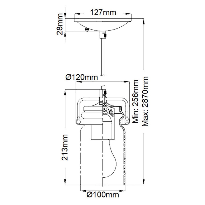 Elstead KL-BRINLEY-MP-NI - Kattokruunu narulla BRINLEY 1xE27/60W/230V mattakromi