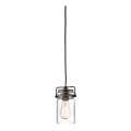 Elstead KL-BRINLEY-MP-OZ - Kattokruunu narulla BRINLEY 1xE27/60W/230V antrasiitti