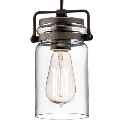 Elstead KL-BRINLEY-MP-OZ - Kattokruunu narulla BRINLEY 1xE27/60W/230V antrasiitti