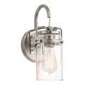 Elstead KL-BRINLEY1-NI - Seinävalaisin BRINLEY 1xE27/60W/230V mattakromi