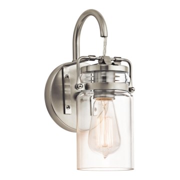 Elstead KL-BRINLEY1-NI - Seinävalaisin BRINLEY 1xE27/60W/230V mattakromi