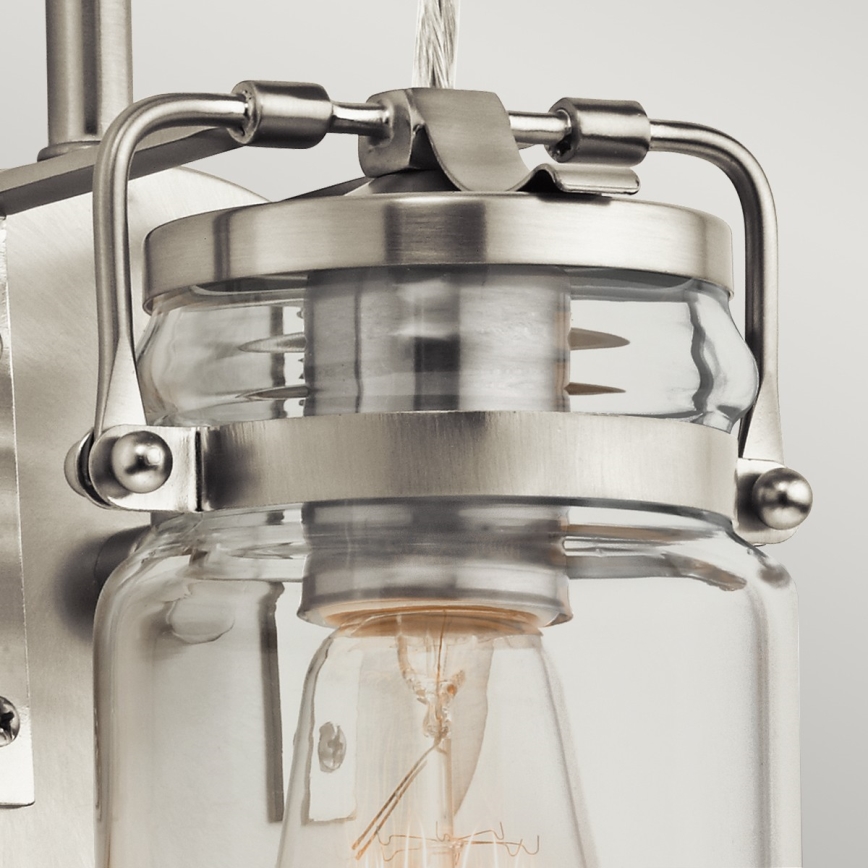 Elstead KL-BRINLEY1-NI - Seinävalaisin BRINLEY 1xE27/60W/230V mattakromi