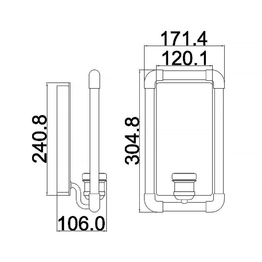 Elstead KL-IMAHN1 - Seinävalaisin IMAHN 1xE27/60W/230V