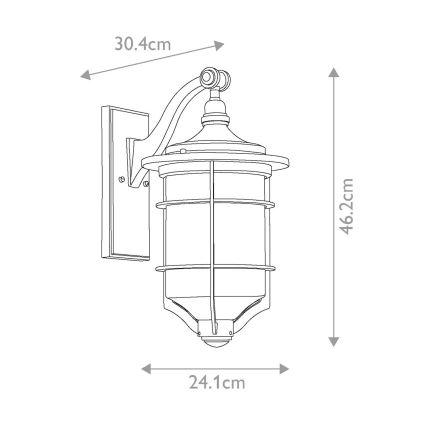 Elstead KL-ROYAL-MARINE2-M - Ulkoseinävalaisin ROYAL 1xE27/60W/230V IP44