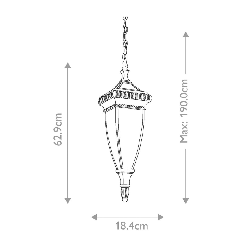 Elstead KL-VENETIAN8-M - Ulkokattokruunu VENETIAN 2xE14/60W/230V IP23