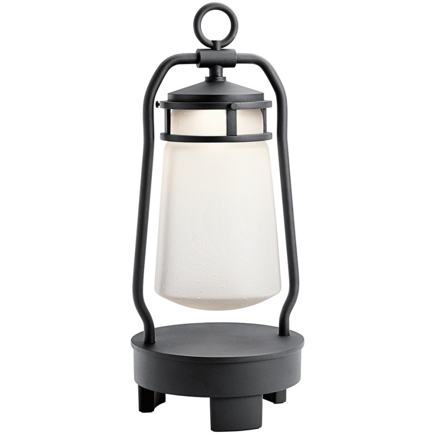 Elstead KL-LYNDON-BT-B-BK - Himmennettävä LED-ulkovalaisin kaiuttimella LYNDON LED/3W/230V IP44 300 mA
