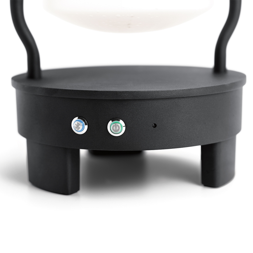 Elstead KL-LYNDON-BT-B-BK - Himmennettävä LED-ulkovalaisin kaiuttimella LYNDON LED/3W/230V IP44 300 mA