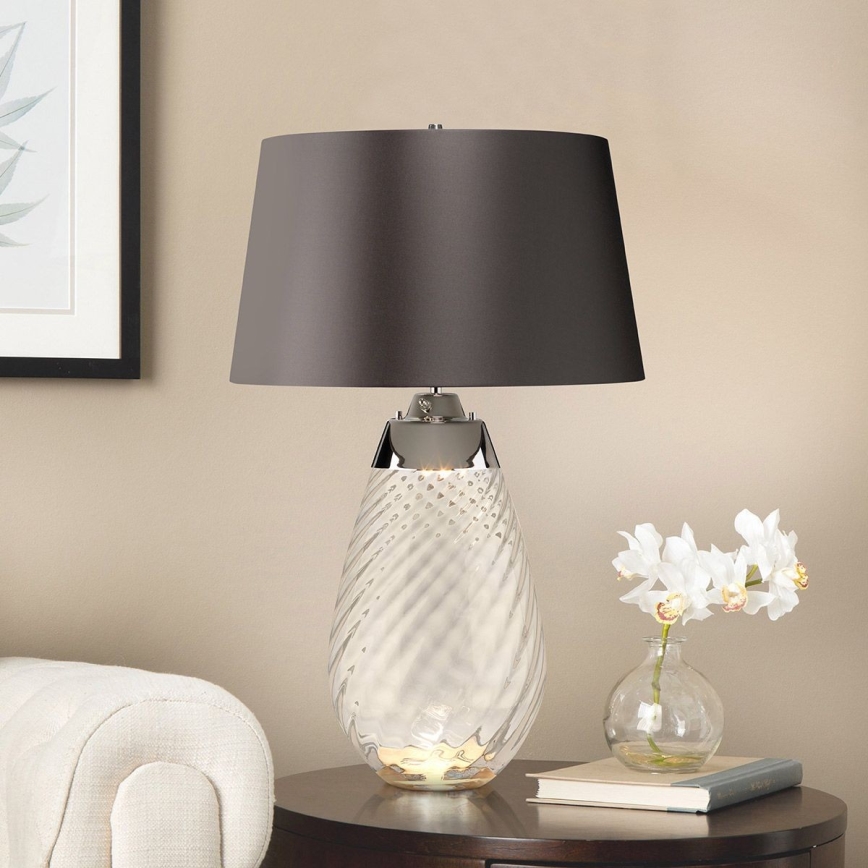 Elstead - LED-pöytävalaisin LENA 1xE27/40W/230V + 1xGU10/7W 74 cm harmaa