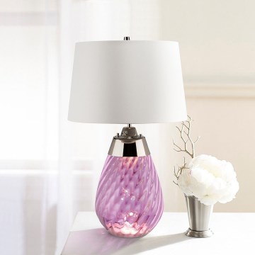 Elstead - LED-pöytävalaisin LENA 1xE27/40W/230V + 1xGU10/7W 74 cm vaaleanpunainen