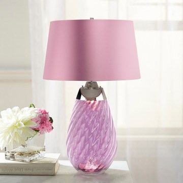 Elstead - LED-pöytävalaisin LENA 1xE27/40W/230V + 1xGU10/7W 74 cm vaaleanpunainen