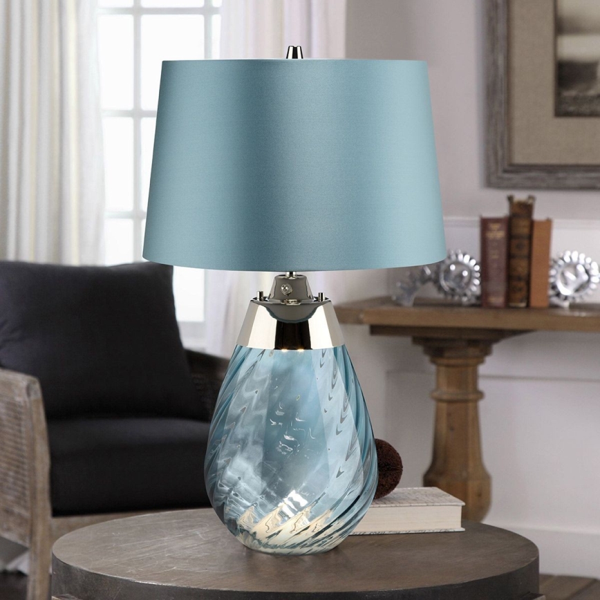 Elstead - LED-pöytävalaisin LENA 1xE27/60W/230V + 1xGU10/7W 60,5 cm sininen