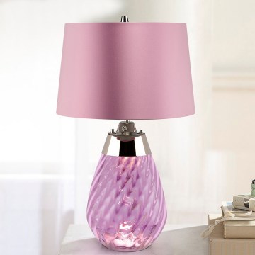 Elstead - LED-pöytävalaisin LENA 1xE27/60W/230V + 1xGU10/7W 60,5 cm vaaleanpunainen