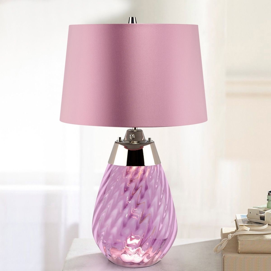Elstead - LED-pöytävalaisin LENA 1xE27/60W/230V + 1xGU10/7W 60,5 cm vaaleanpunainen