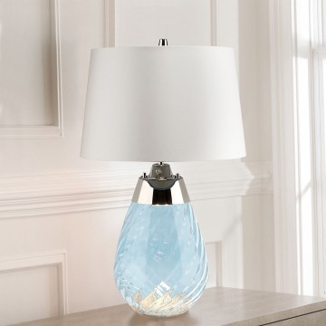 Elstead - LED-pöytävalaisin LENA 1xE27/60W/230V + 1xGU10/7W 60,5cm sininen/valkoinen