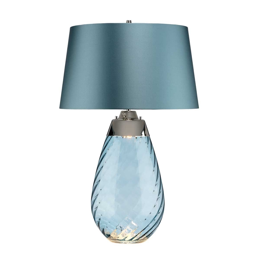 Elstead - LED-pöytävalaisin LENA 1xE27/40W/230V + 1xGU10/7W 74 cm sininen