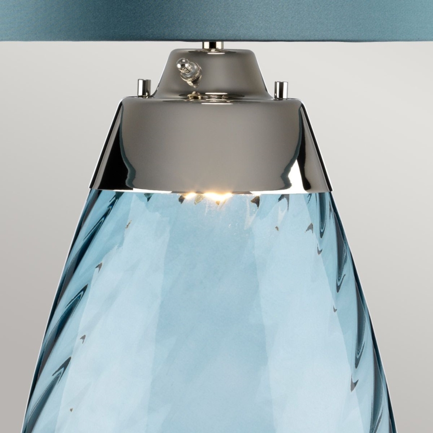 Elstead - LED-pöytävalaisin LENA 1xE27/40W/230V + 1xGU10/7W 74 cm sininen