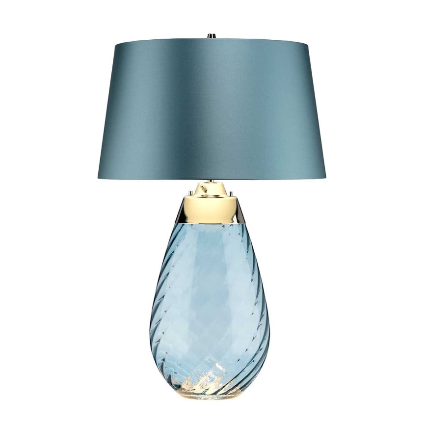 Elstead - LED-pöytävalaisin LENA 1xE27/40W/230V + 1xGU10/7W 74 cm sininen