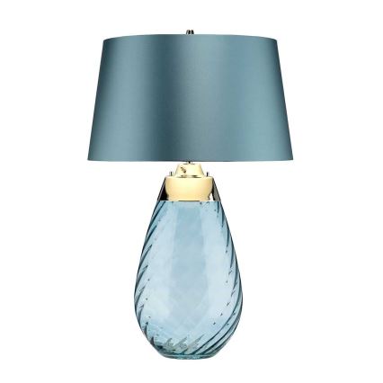 Elstead - LED-pöytävalaisin LENA 1xE27/40W/230V + 1xGU10/7W 74 cm sininen