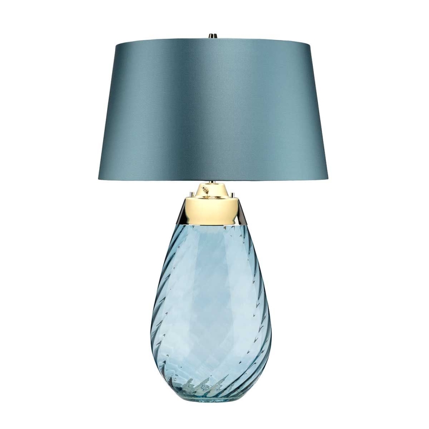 Elstead - LED-pöytävalaisin LENA 1xE27/40W/230V + 1xGU10/7W 74 cm sininen