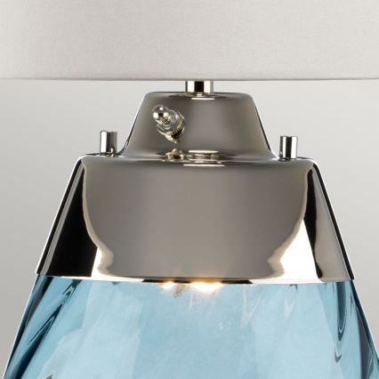 Elstead - LED-pöytävalaisin LENA 1xE27/40W/230V + 1xGU10/7W 74 cm sininen/valkoinen