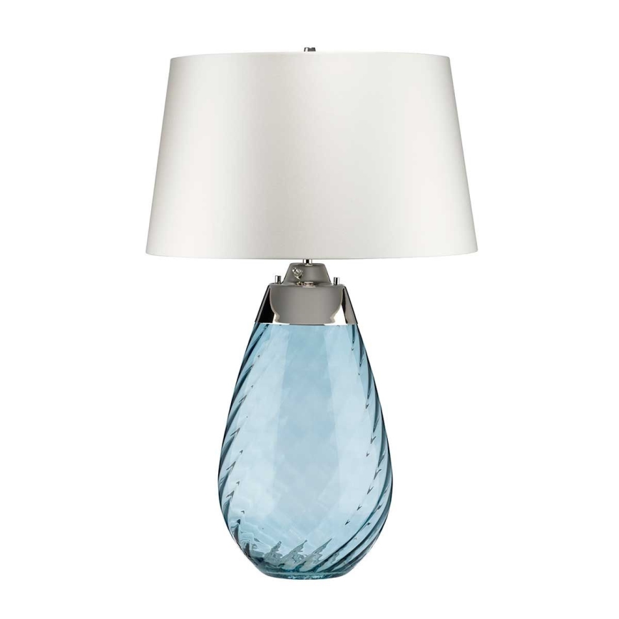 Elstead - LED-pöytävalaisin LENA 1xE27/40W/230V + 1xGU10/7W 74 cm sininen/valkoinen