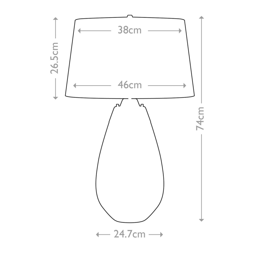 Elstead - LED-pöytävalaisin LENA 1xE27/40W/230V + 1xGU10/7W 74 cm harmaa
