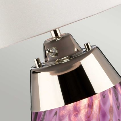 Elstead - LED-pöytävalaisin LENA 1xE27/40W/230V + 1xGU10/7W 74 cm vaaleanpunainen