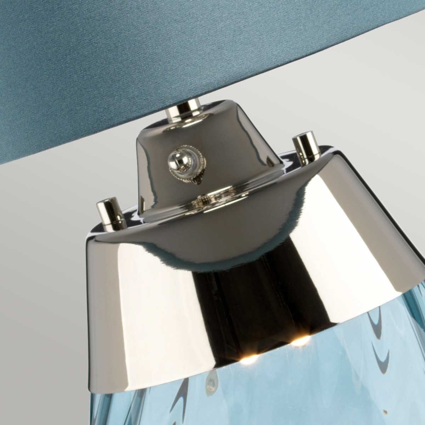 Elstead - LED-pöytävalaisin LENA 1xE27/60W/230V + 1xGU10/7W 60,5 cm sininen