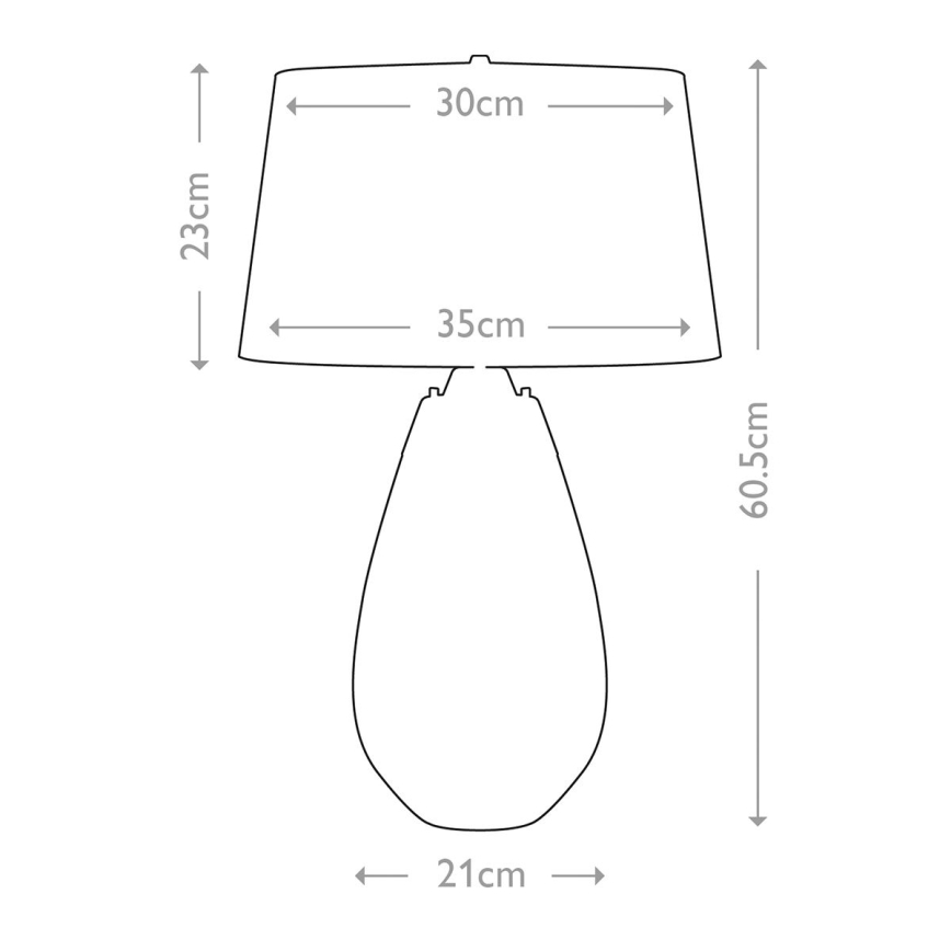 Elstead - LED-pöytävalaisin LENA 1xE27/60W/230V + 1xGU10/7W 60,5 cm sininen